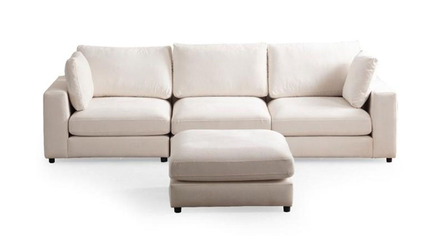 Canapé Julia 3+1 – Couleur Blanche (blanc cassé)