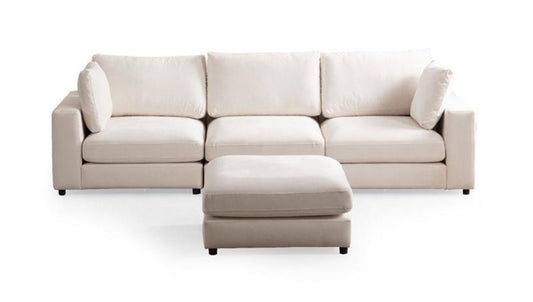 Canapé Julia 3+1 – Couleur Blanche (blanc cassé)