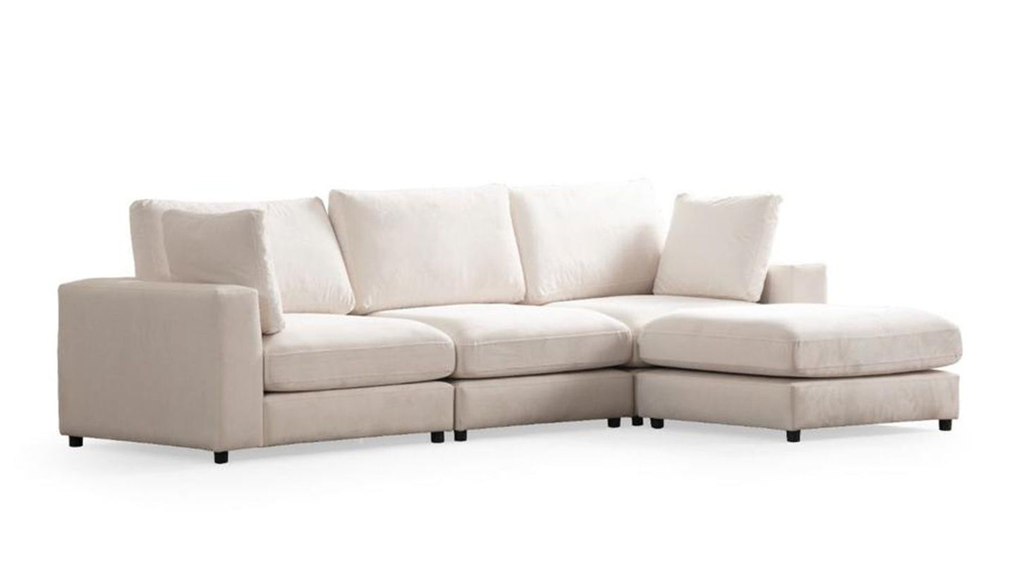 Canapé Julia 3+1 – Couleur Blanche (blanc cassé)