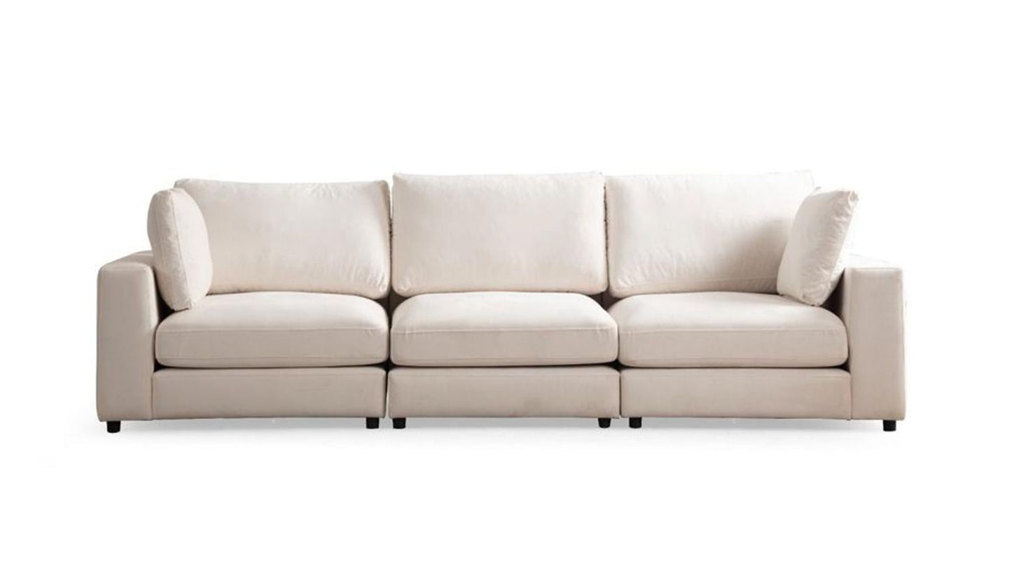 Canapé Julia 3+1 – Couleur Blanche (blanc cassé)