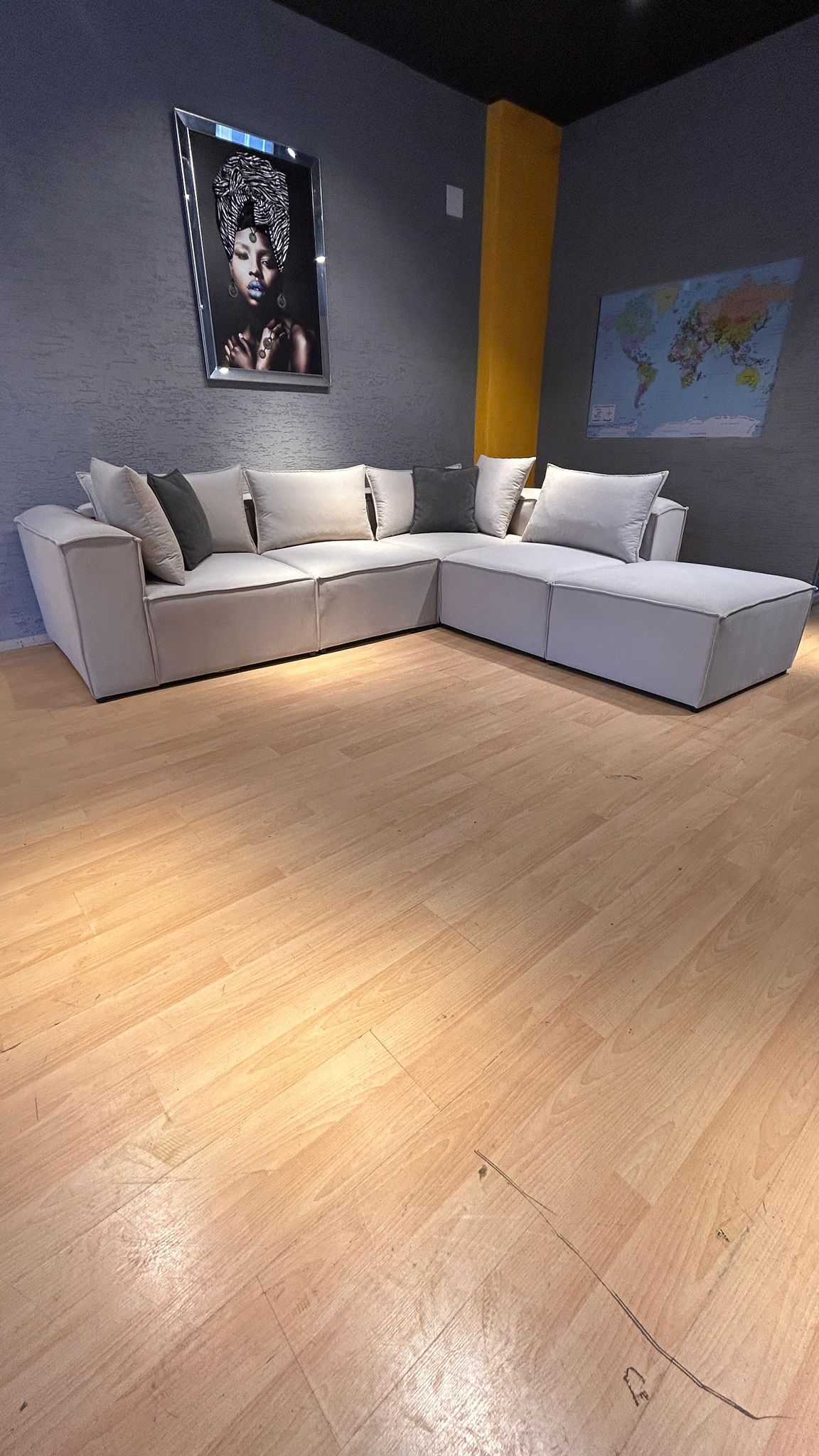 canapé modulable 4+1 tissu lavable